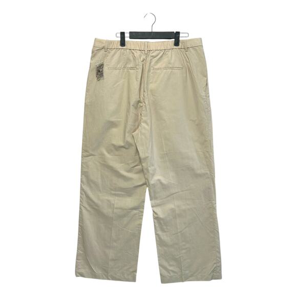 Uniqlo Linen Blend Tucked Wide Leg Pants NWT Women's Sz XL Beige Neutral Coastal - Picture 3 of 8